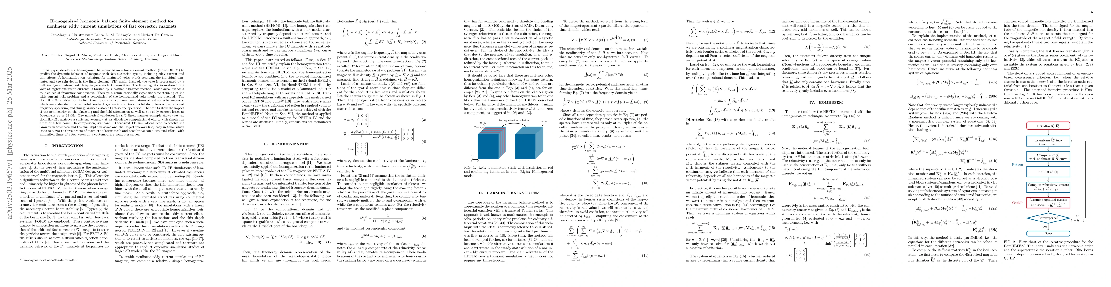 Thumbnail for Homogenized harmonic balance finite element method for nonlinear eddy
  current simulations of fast corrector magnets
