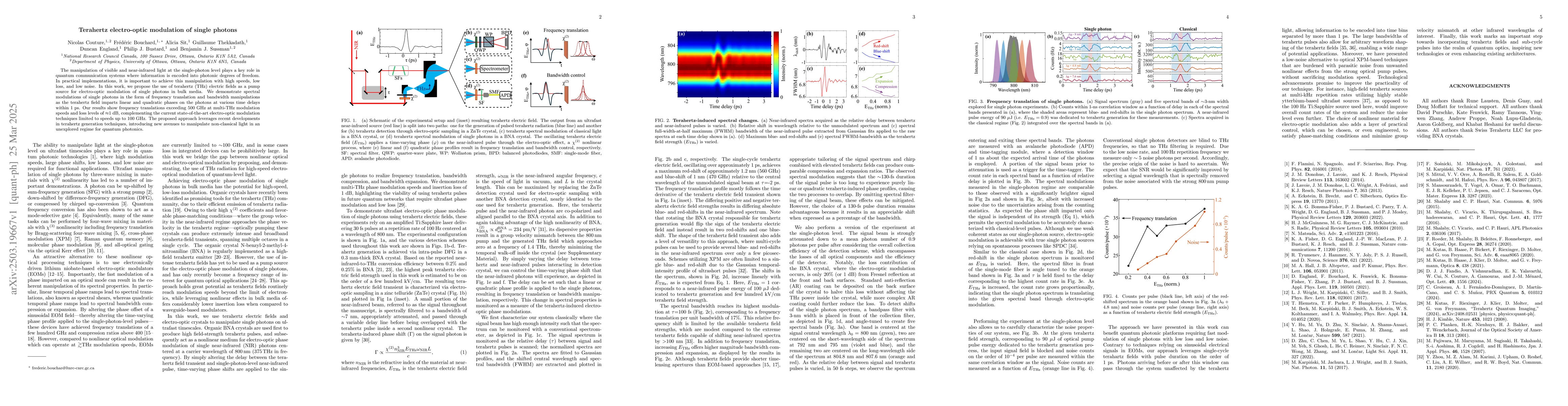 Thumbnail for Terahertz electro-optic modulation of single photons