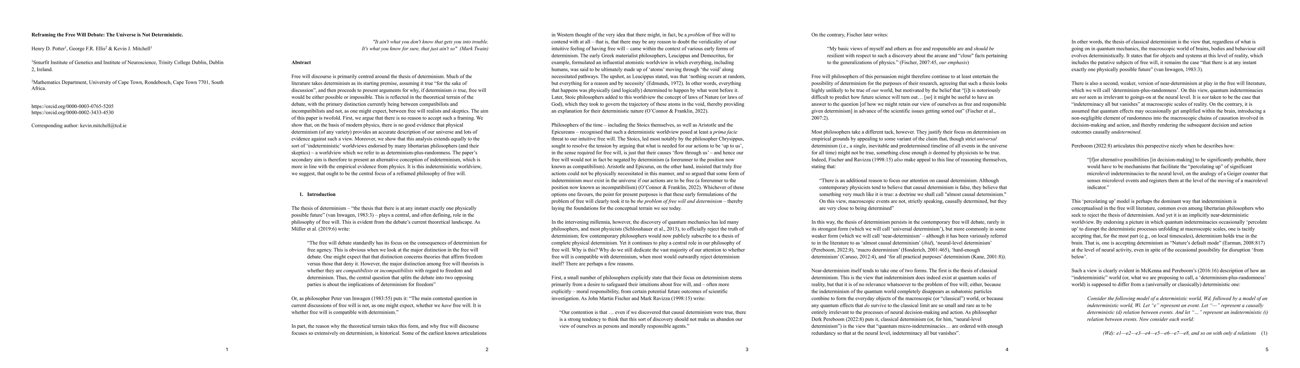 Thumbnail for Reframing the Free Will Debate: The Universe is Not Deterministic