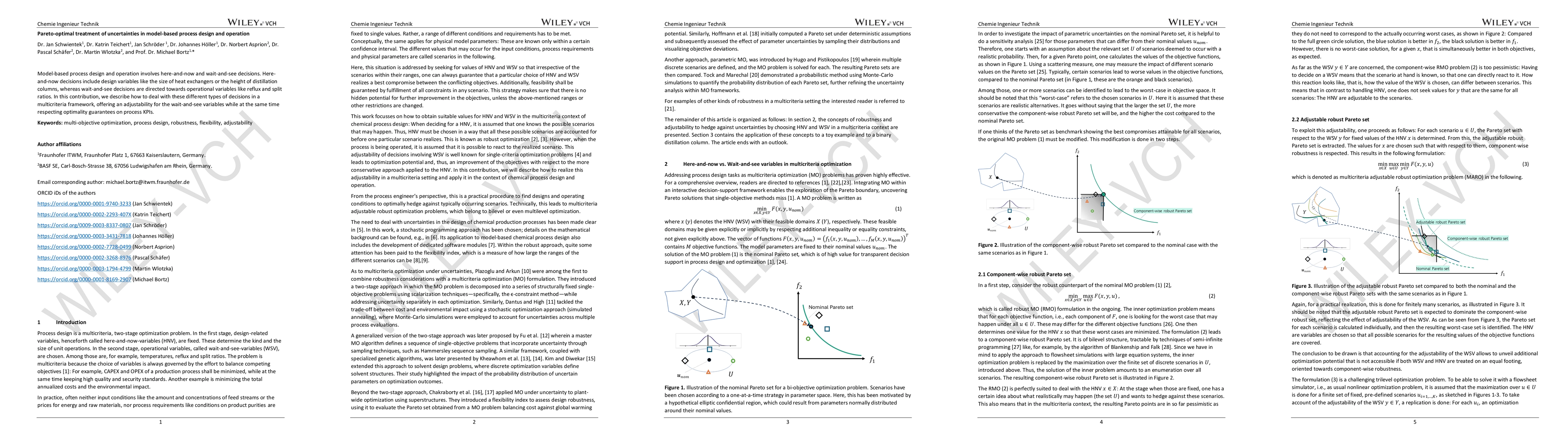 Thumbnail for Pareto-optimal treatment of uncertainties in model-based process design
  and operation