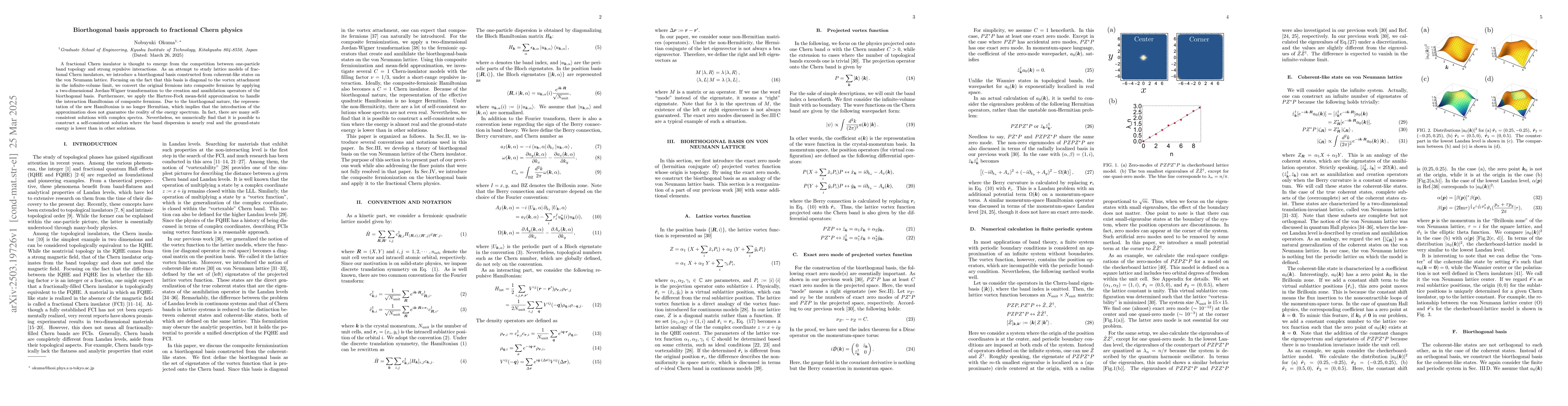 Thumbnail for Biorthogonal basis approach to fractional Chern physics