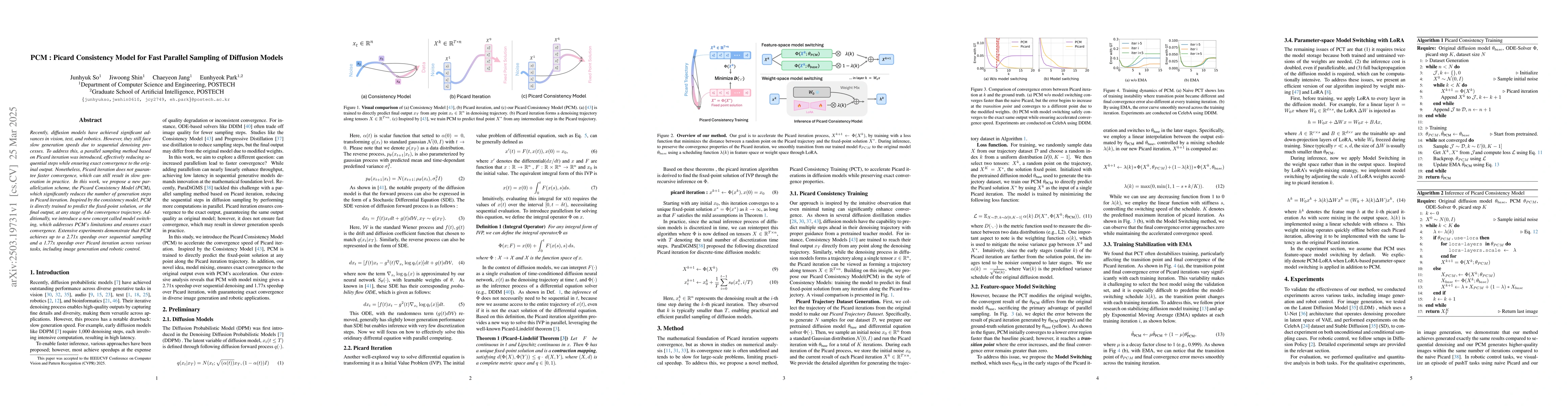 Thumbnail for PCM : Picard Consistency Model for Fast Parallel Sampling of Diffusion
  Models