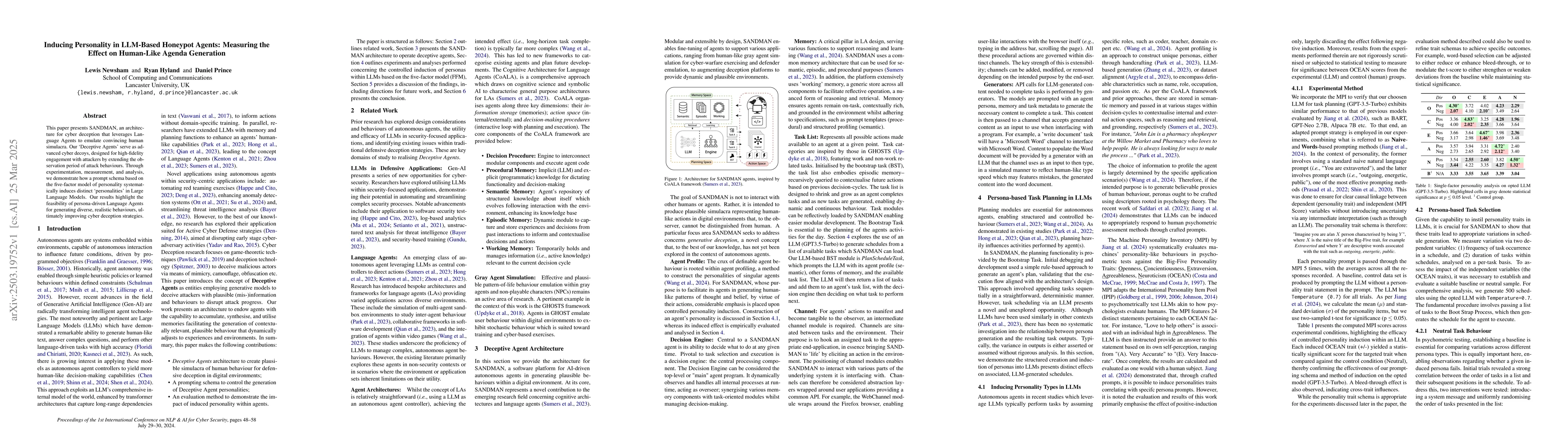 Thumbnail for Inducing Personality in LLM-Based Honeypot Agents: Measuring the Effect
  on Human-Like Agenda Generation