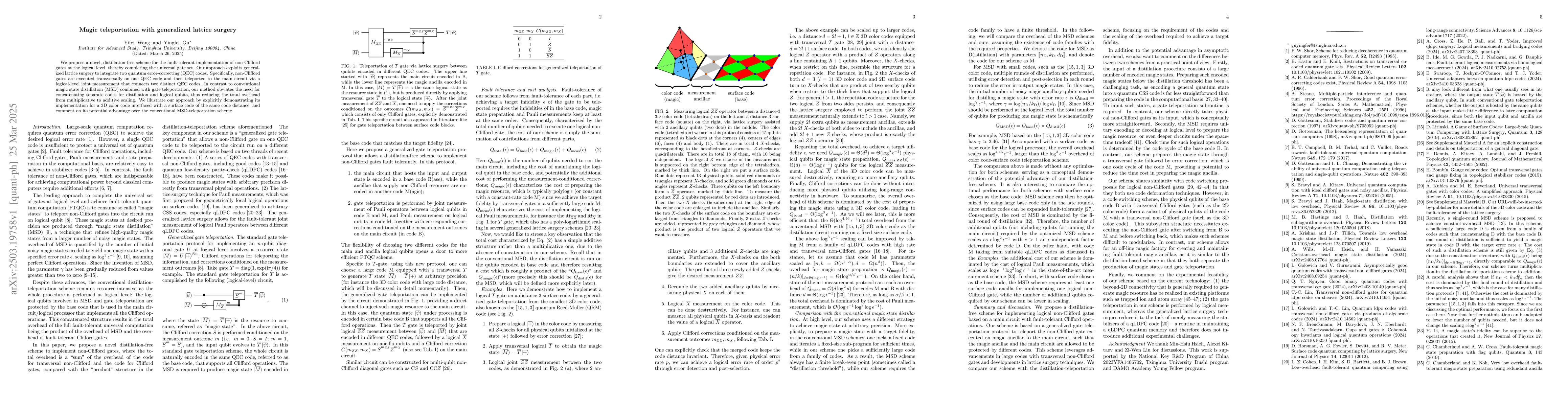 Thumbnail for Magic teleportation with generalized lattice surgery