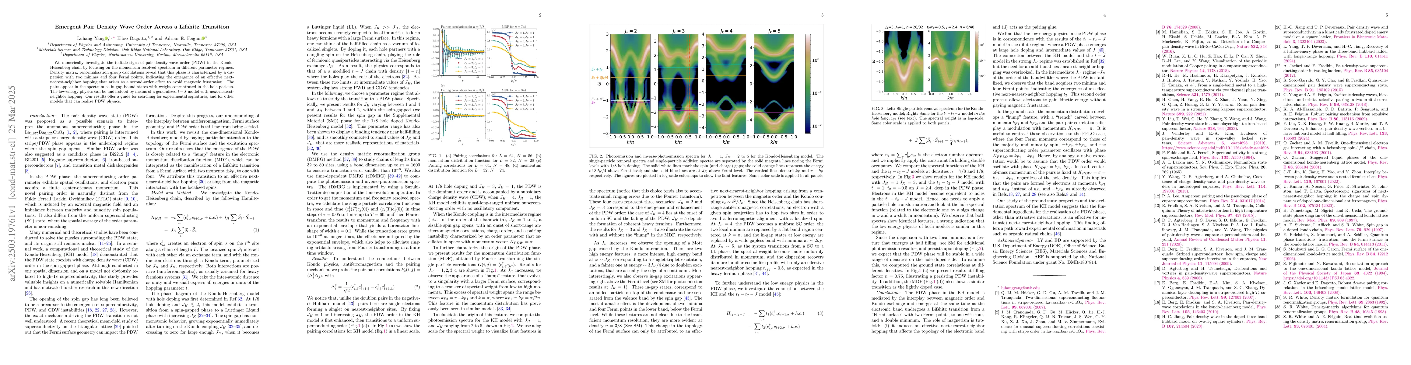Thumbnail for Emergent Pair Density Wave Order Across a Lifshitz Transition