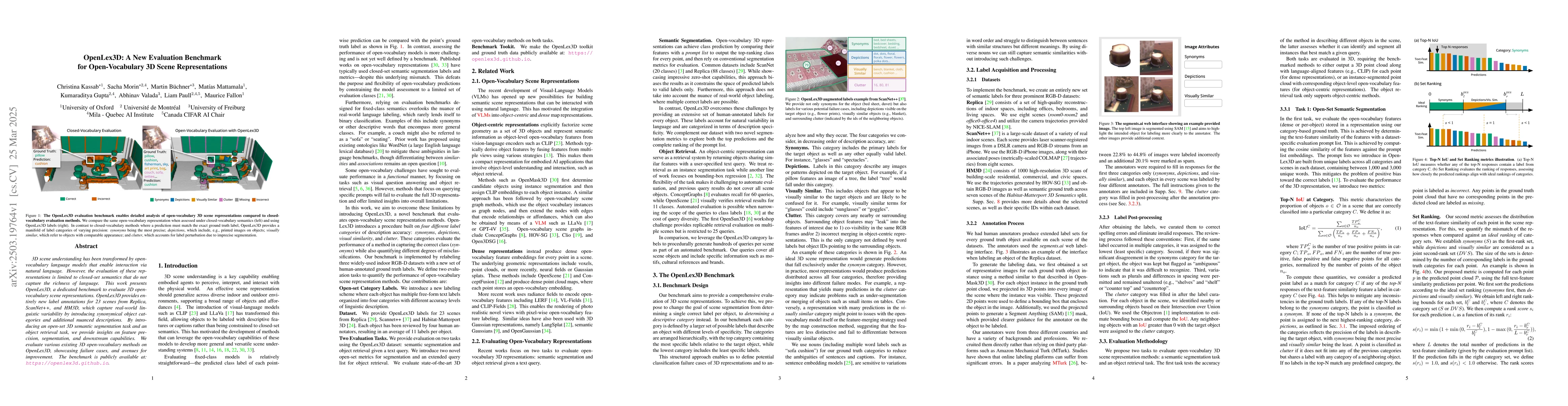 Thumbnail for OpenLex3D: A New Evaluation Benchmark for Open-Vocabulary 3D Scene
  Representations