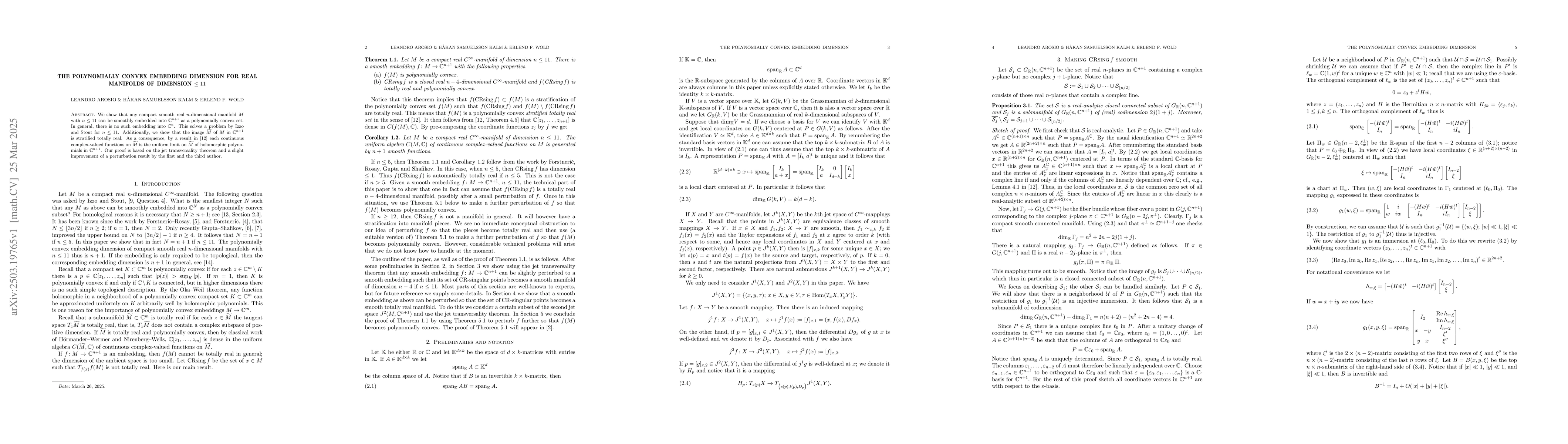 Thumbnail for The polynomially convex embedding dimension for real manifolds of
  dimension $\leq 11$