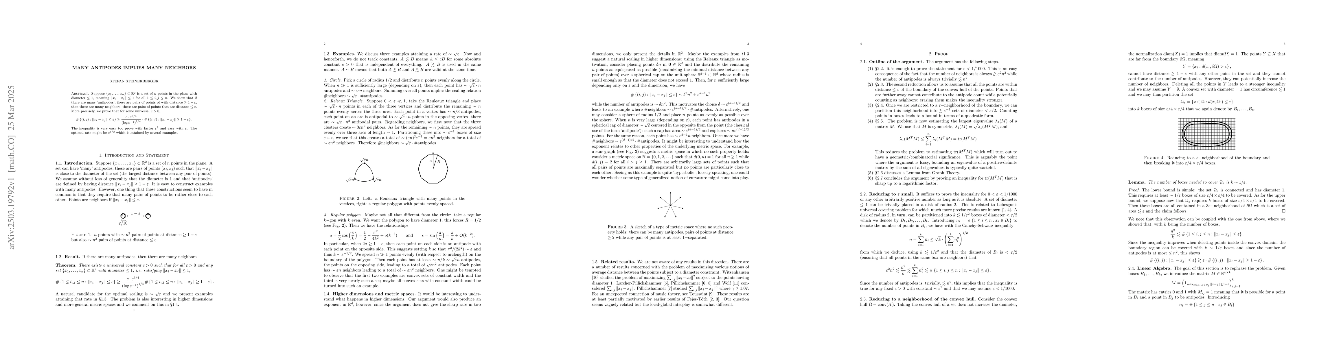 Thumbnail for Many antipodes implies many neighbors