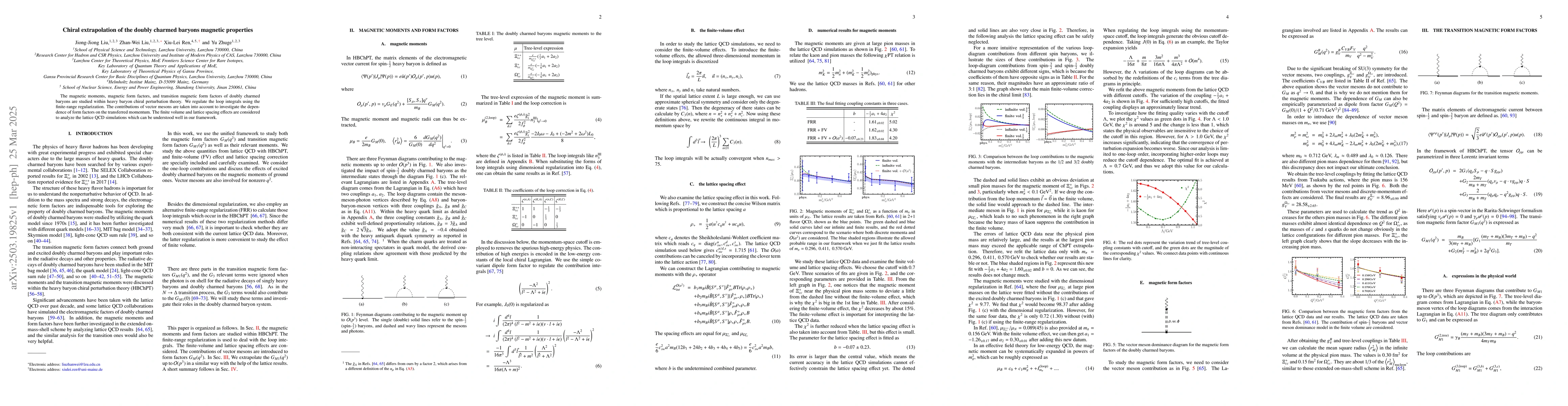 Thumbnail for Chiral extrapolation of the doubly charmed baryons magnetic properties