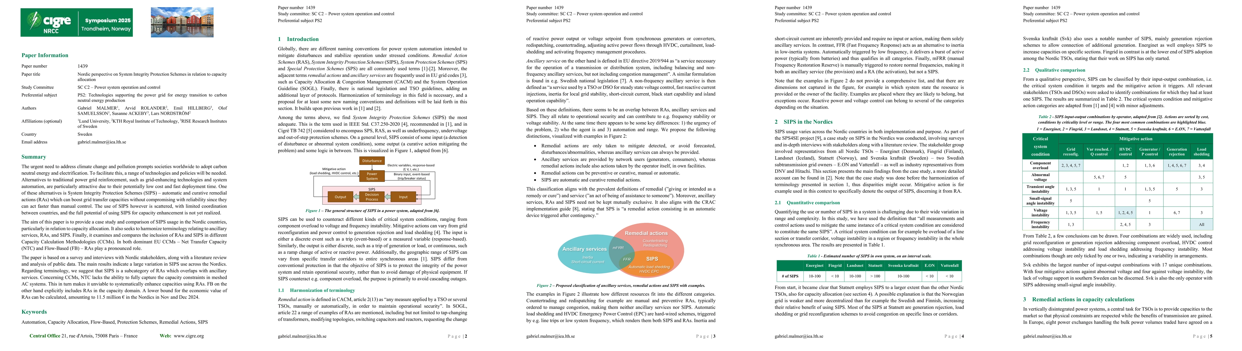 Thumbnail for Nordic perspective on System Integrity Protection Schemes in relation to
  capacity allocation