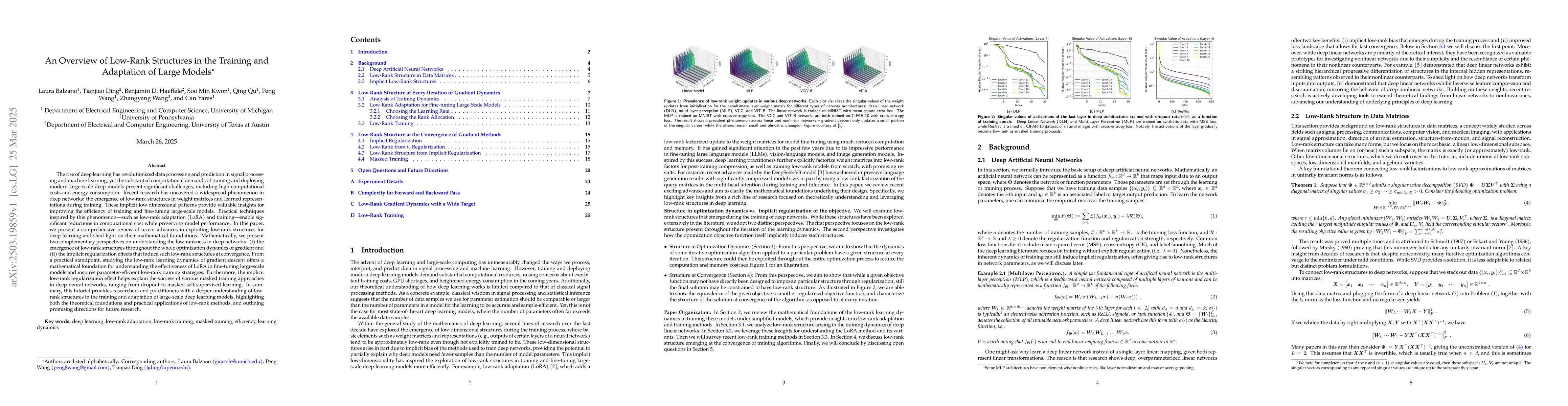 Thumbnail for An Overview of Low-Rank Structures in the Training and Adaptation of
  Large Models