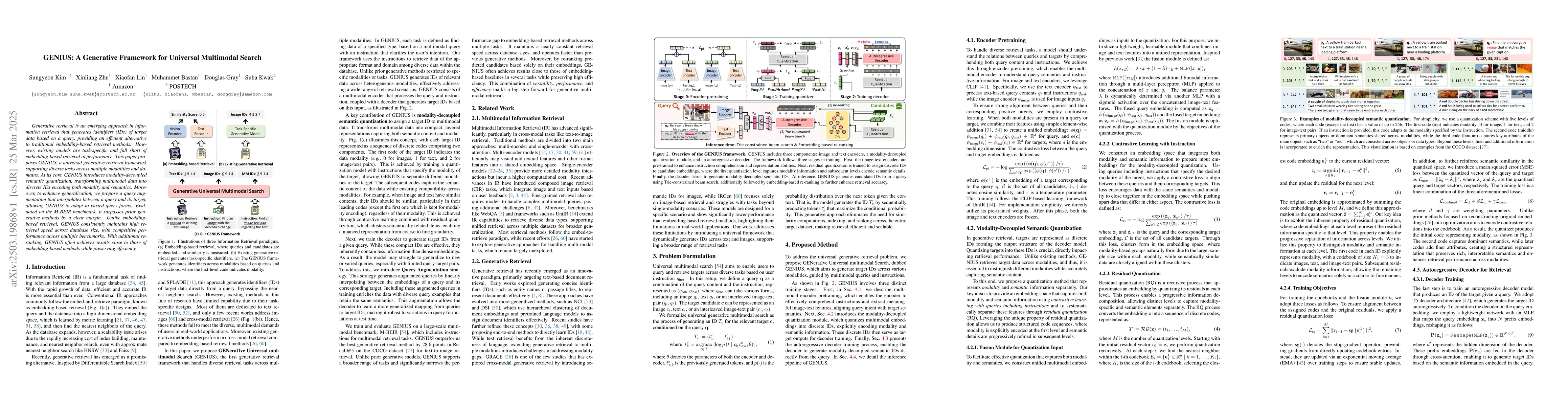 Thumbnail for GENIUS: A Generative Framework for Universal Multimodal Search