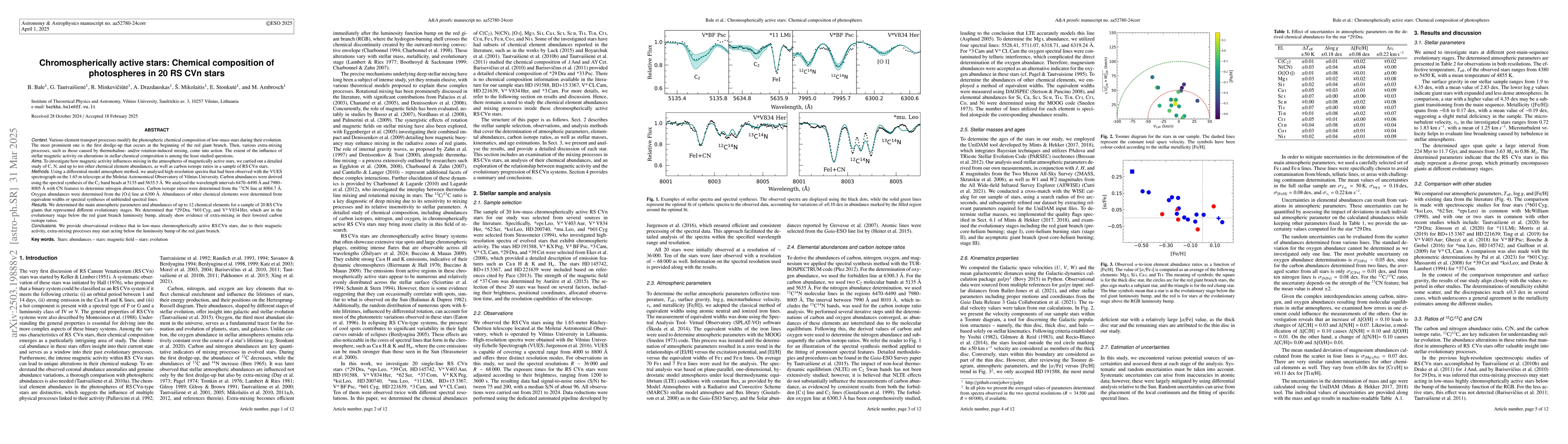 Thumbnail for Chromospherically active stars: Chemical composition of photospheres in
  20 RS CVn stars