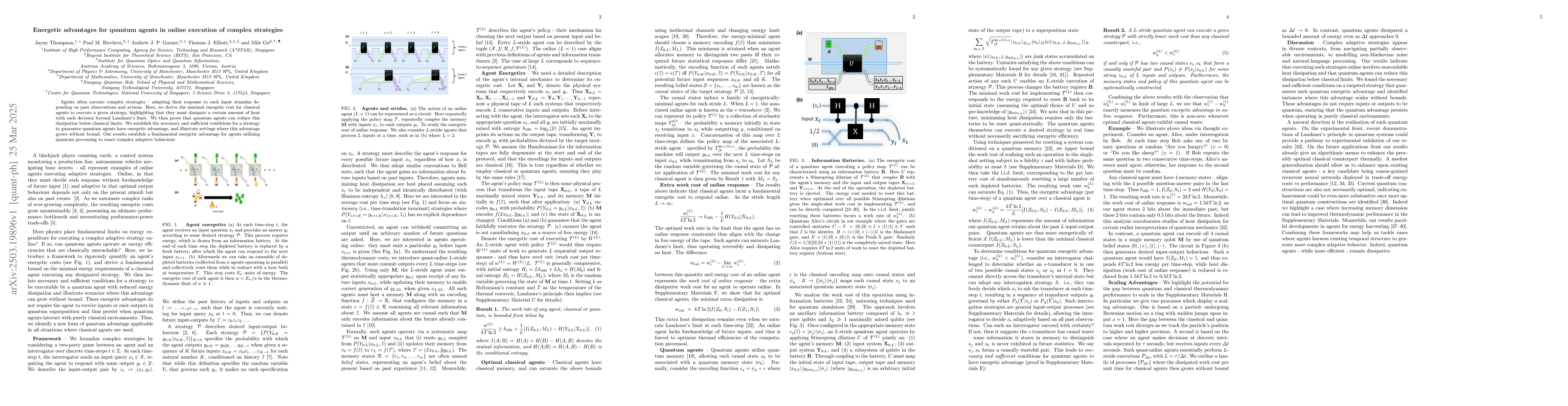 Thumbnail for Energetic advantages for quantum agents in online execution of complex
  strategies