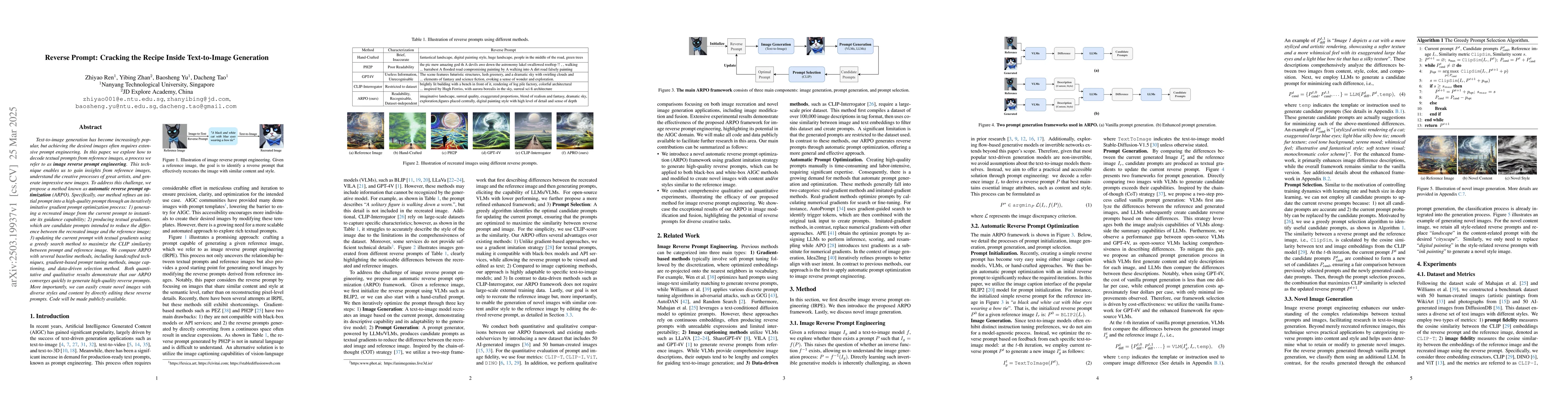 Thumbnail for Reverse Prompt: Cracking the Recipe Inside Text-to-Image Generation