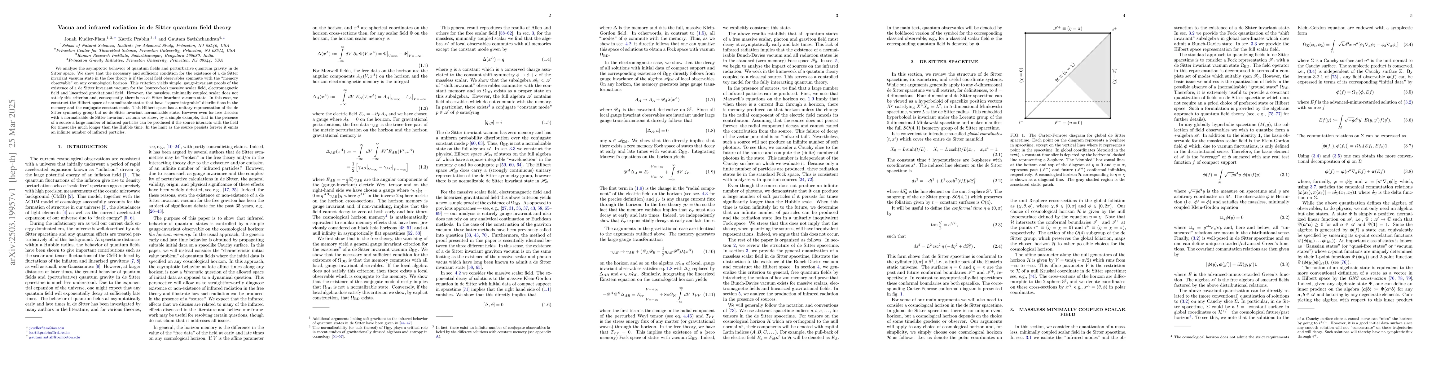 Thumbnail for Vacua and infrared radiation in de Sitter quantum field theory