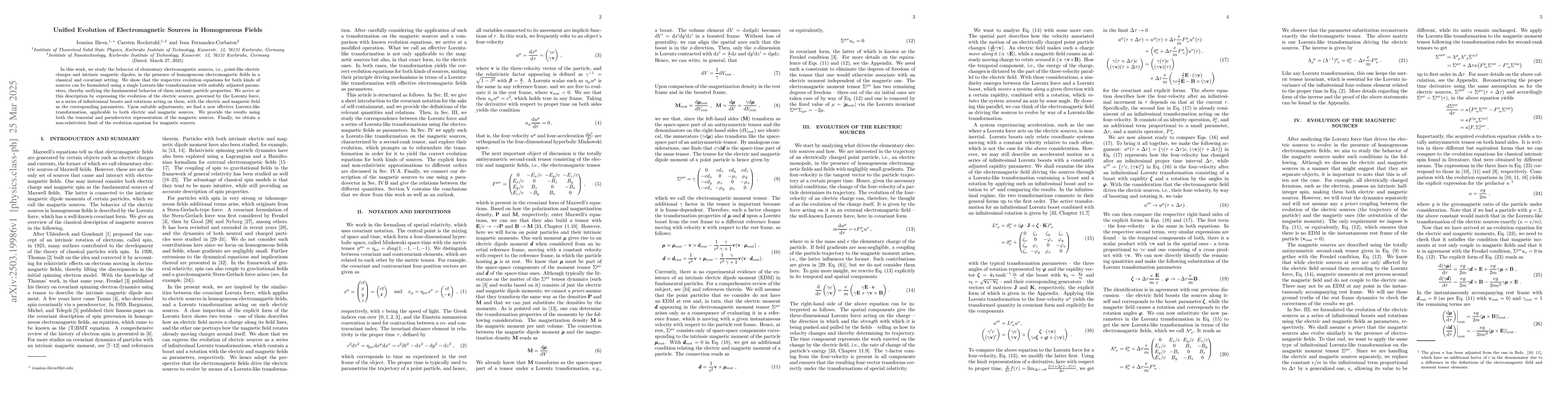 Thumbnail for Unified Evolution of Electromagnetic Sources in Homogeneous Fields