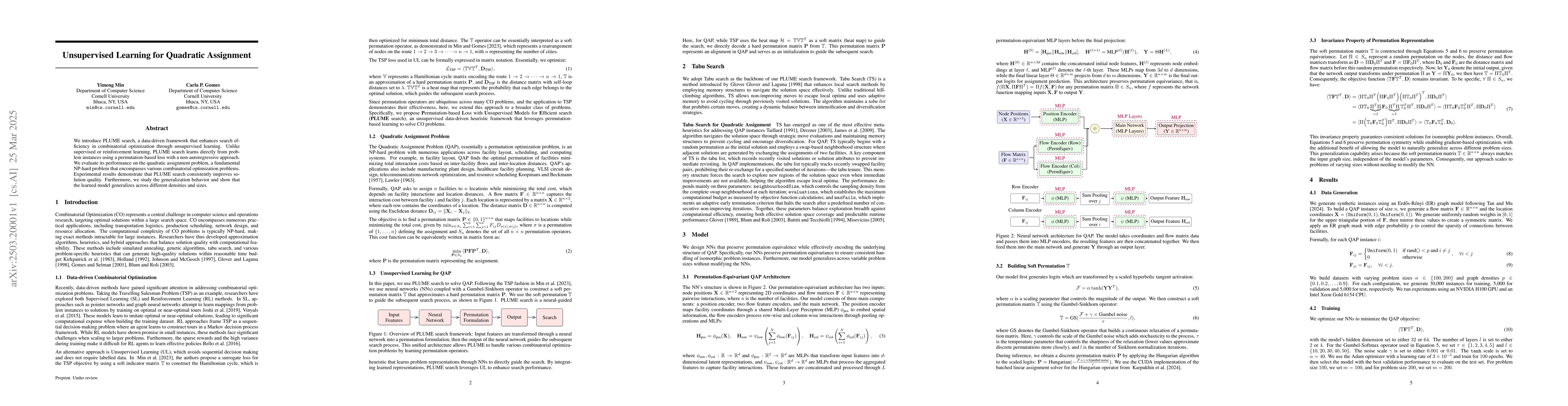 Thumbnail for Unsupervised Learning for Quadratic Assignment