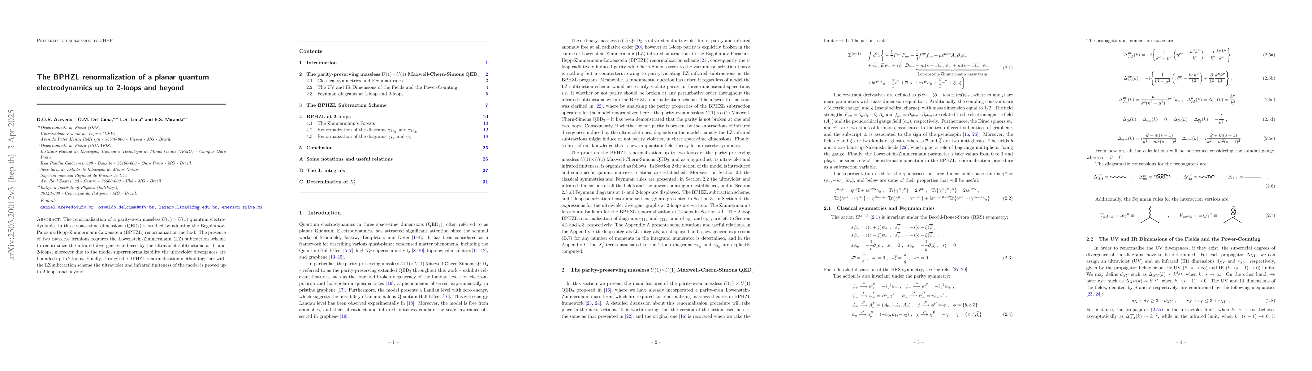 Thumbnail for The BPHZL renormalization of a planar quantum electrodynamics up to
  2-loops and beyond