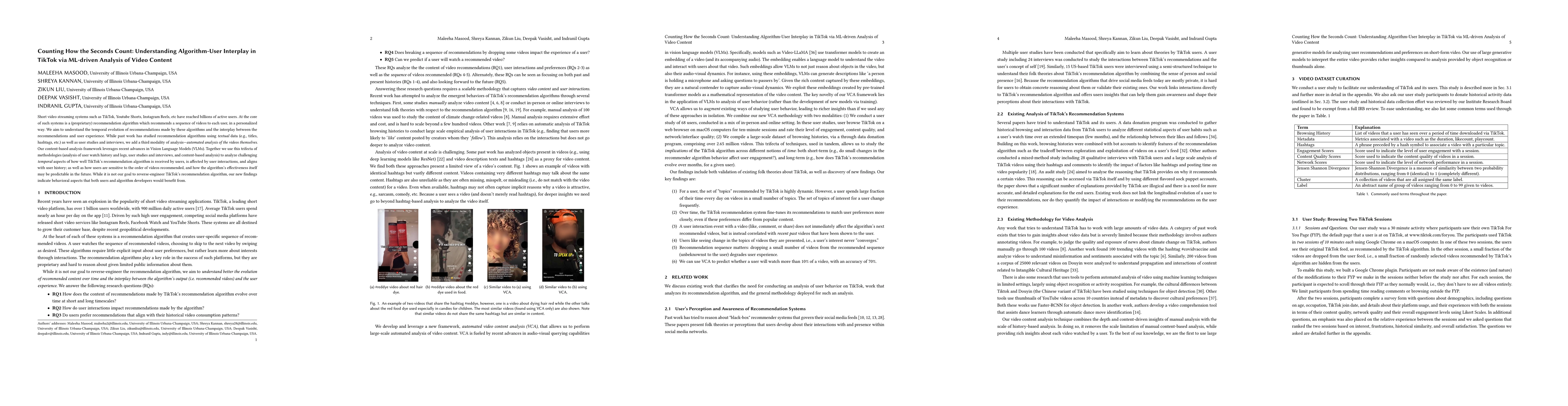 Thumbnail for Counting How the Seconds Count: Understanding Algorithm-User Interplay
  in TikTok via ML-driven Analysis of Video Content