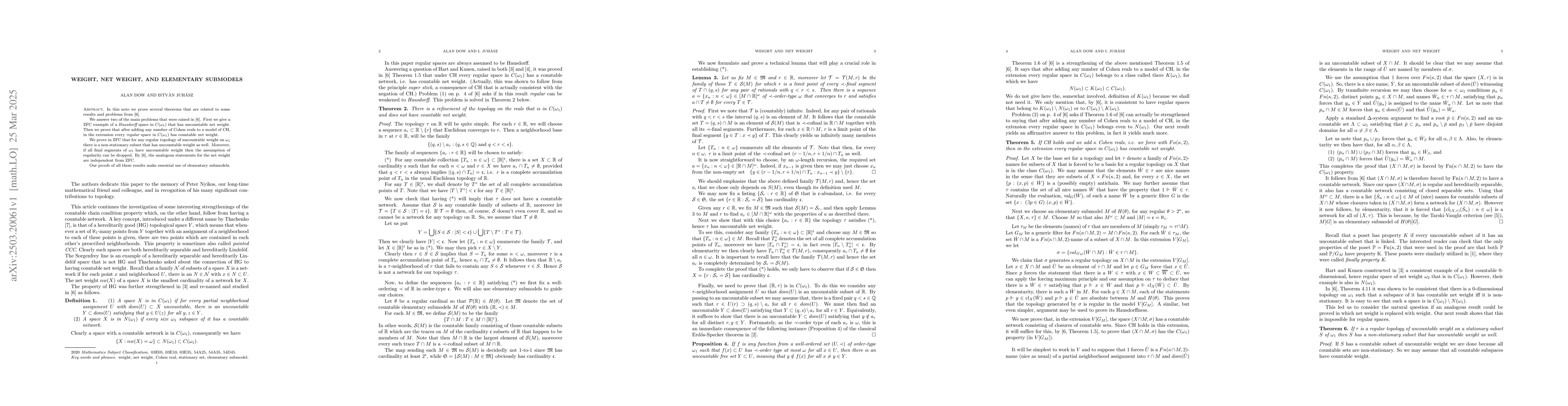 Thumbnail for Weight, net weight, and elementary submodels