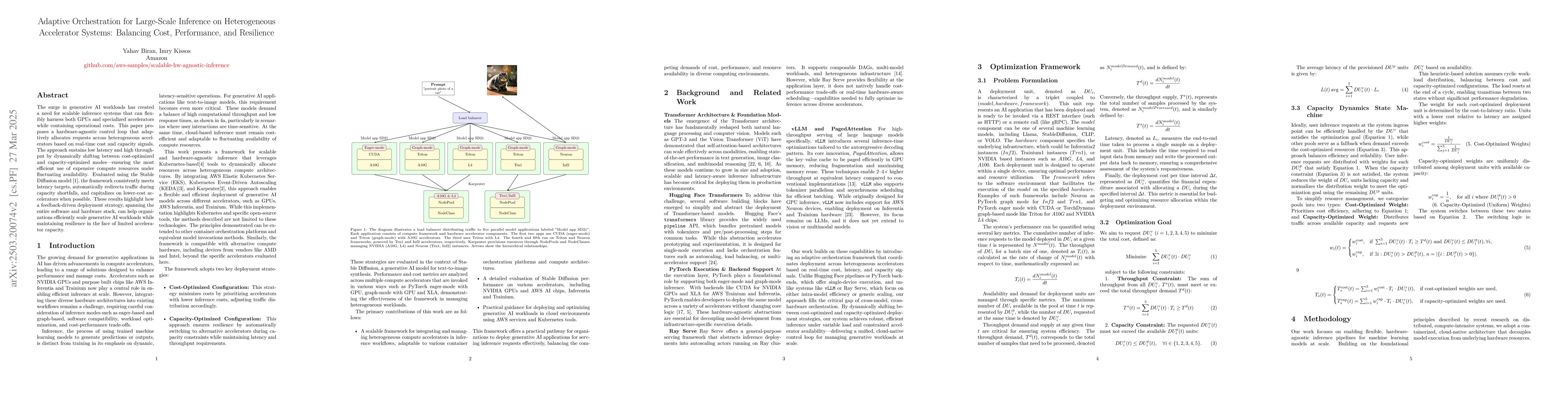 Thumbnail for Adaptive Orchestration for Large-Scale Inference on Heterogeneous
  Accelerator Systems Balancing Cost, Performance, and Resilience