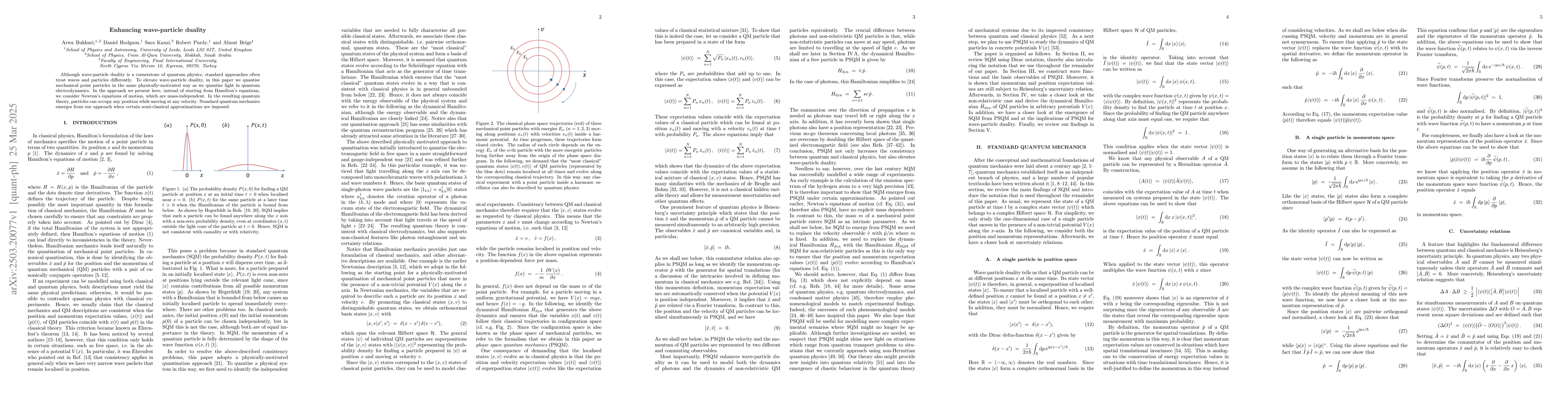 Thumbnail for Enhancing wave-particle duality