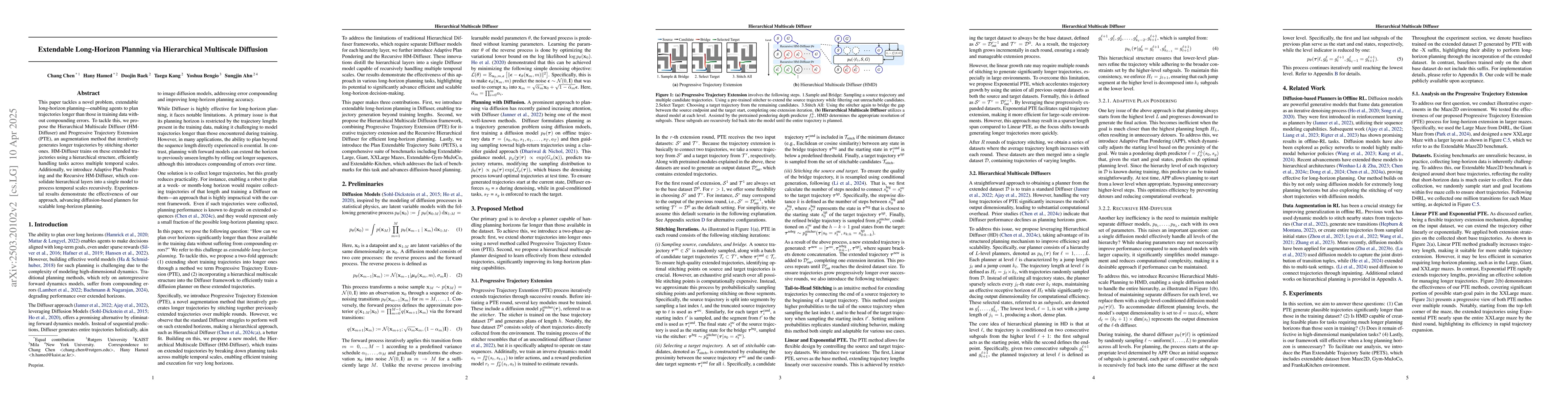 Thumbnail for Extendable Long-Horizon Planning via Hierarchical Multiscale Diffusion