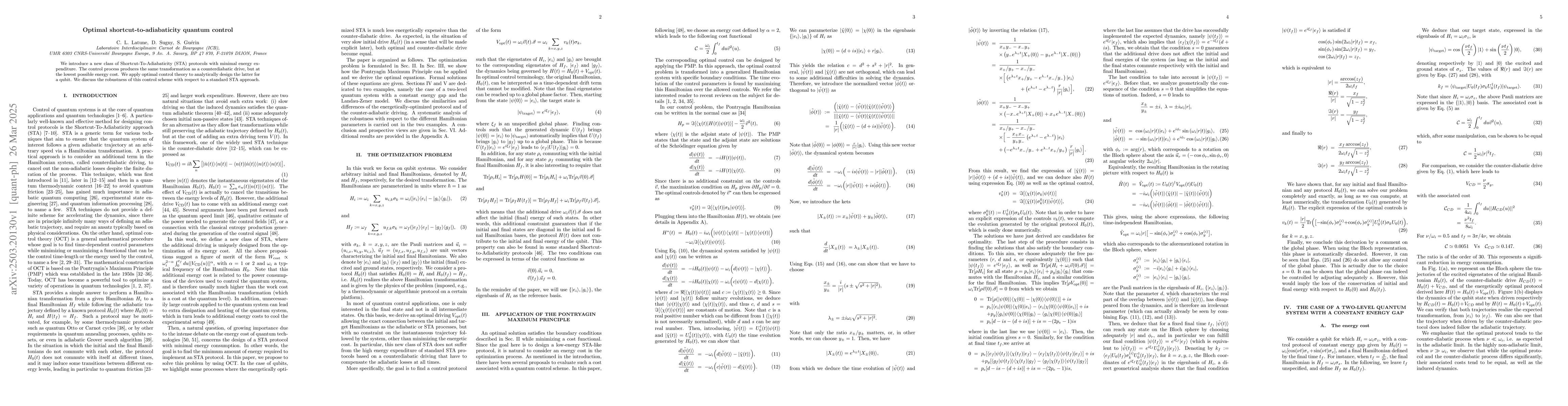 Thumbnail for Optimal shortcut-to-adiabaticity quantum control
