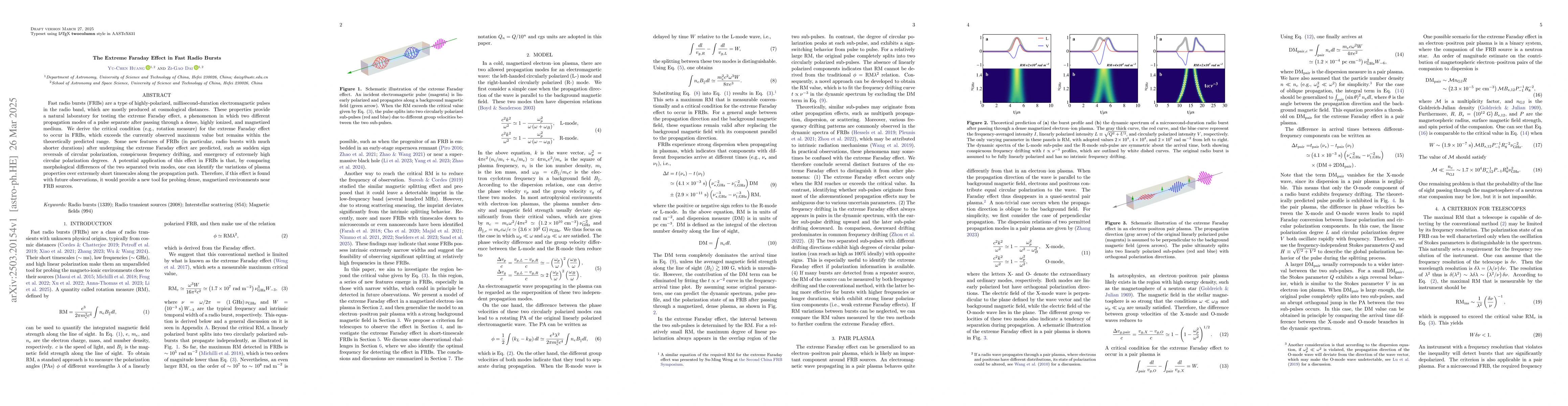 Thumbnail for The Extreme Faraday Effect in Fast Radio Bursts