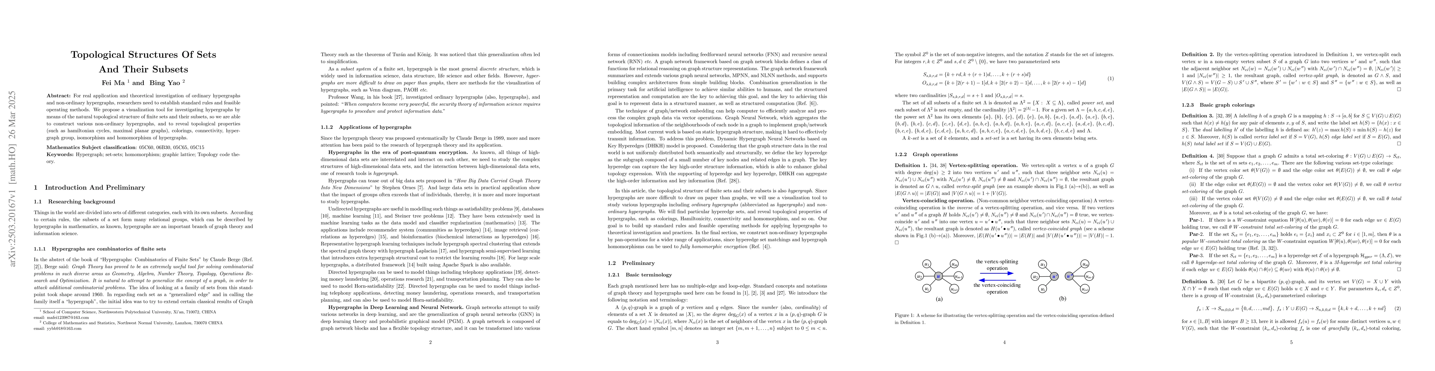 Thumbnail for Topological Structures of Sets and their Subsets