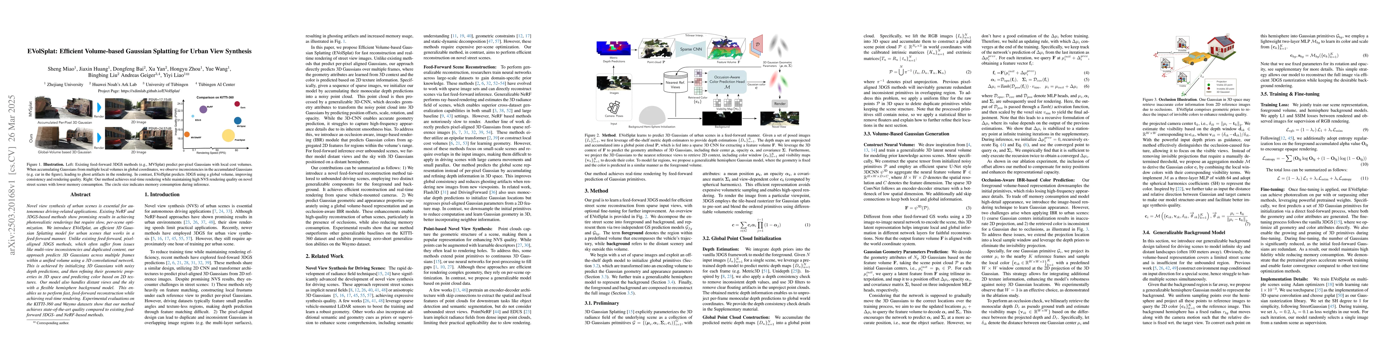 Thumbnail for EVolSplat: Efficient Volume-based Gaussian Splatting for Urban View
  Synthesis