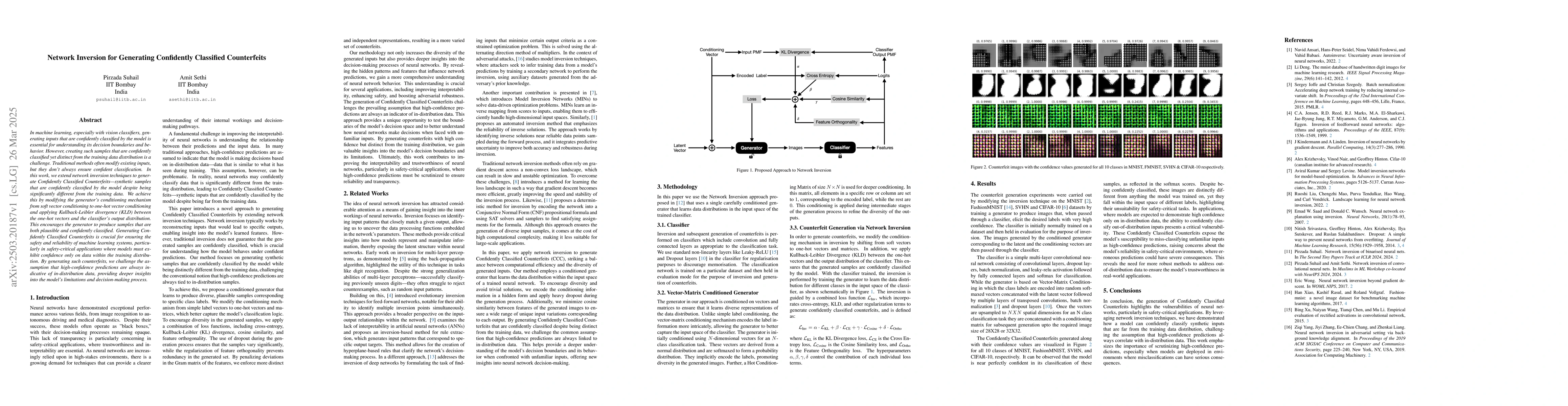 Thumbnail for Network Inversion for Generating Confidently Classified Counterfeits