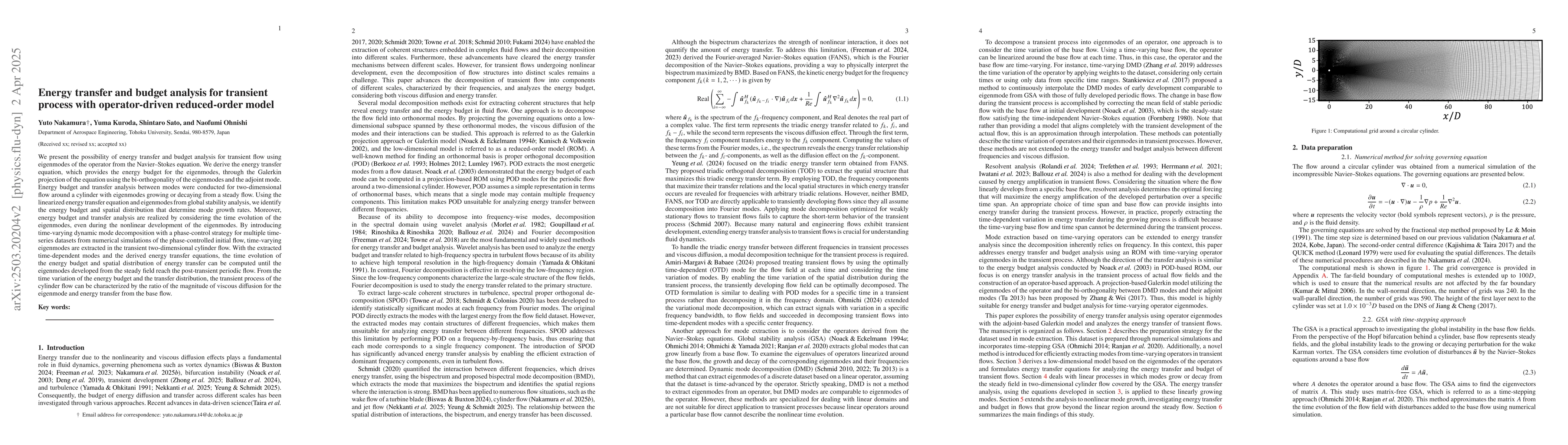 Thumbnail for Energy transfer and budget analysis for transient process with
  operator-driven reduced-order model
