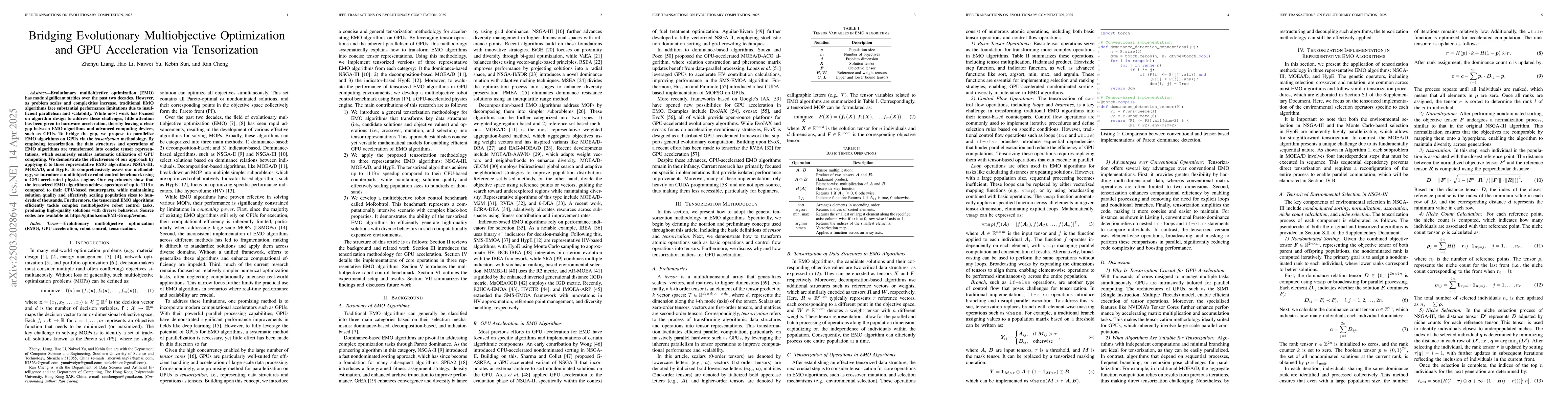 Thumbnail for Bridging Evolutionary Multiobjective Optimization and GPU Acceleration
  via Tensorization