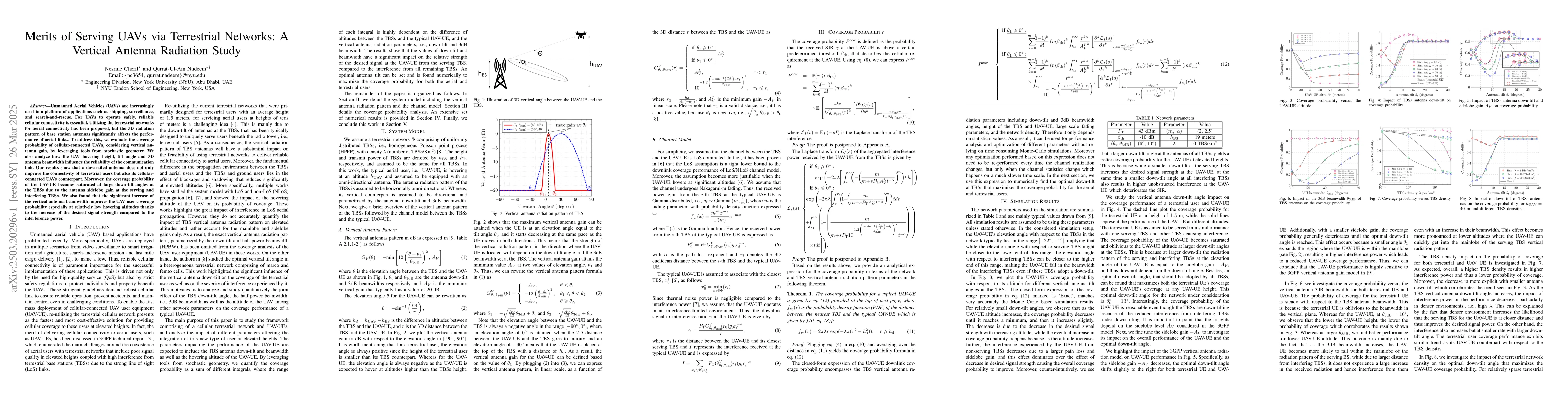 Thumbnail for Merits of Serving UAVs via Terrestrial Networks: A Vertical Antenna
  Radiation Study