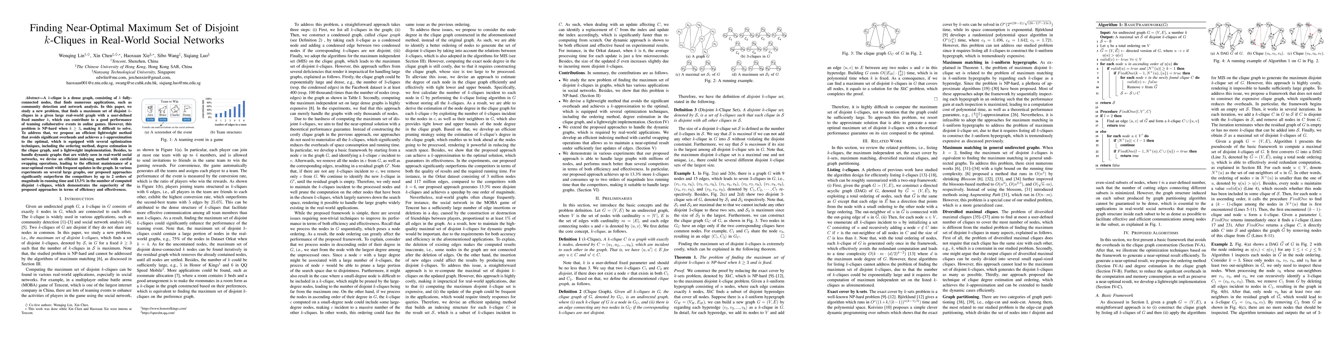 Thumbnail for Finding Near-Optimal Maximum Set of Disjoint $k$-Cliques in Real-World
  Social Networks