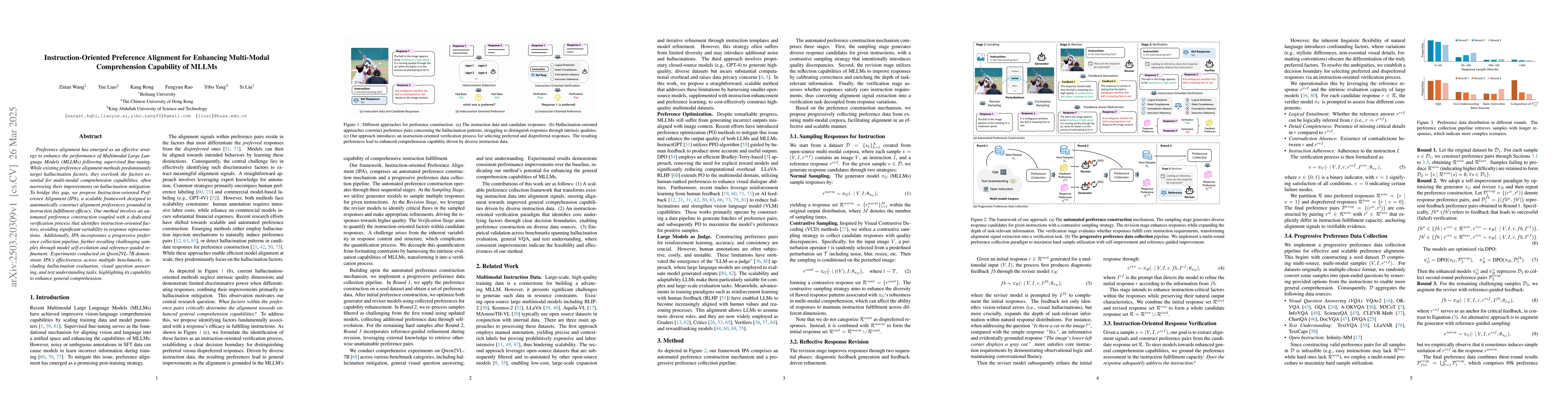 Thumbnail for Instruction-Oriented Preference Alignment for Enhancing Multi-Modal
  Comprehension Capability of MLLMs