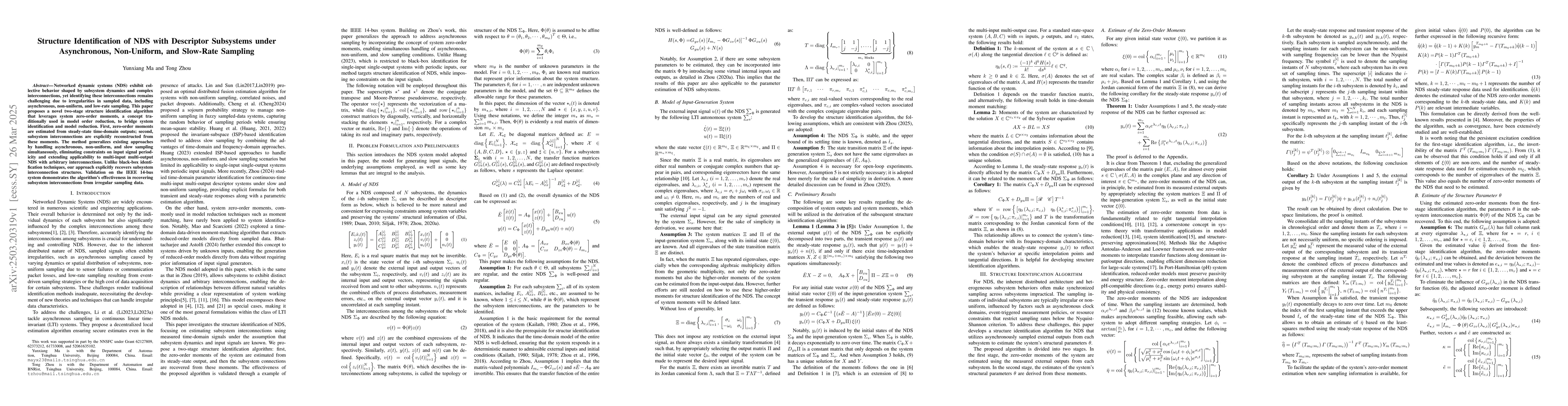 Thumbnail for Structure Identification of NDS with Descriptor Subsystems under
  Asynchronous, Non-Uniform, and Slow-Rate Sampling