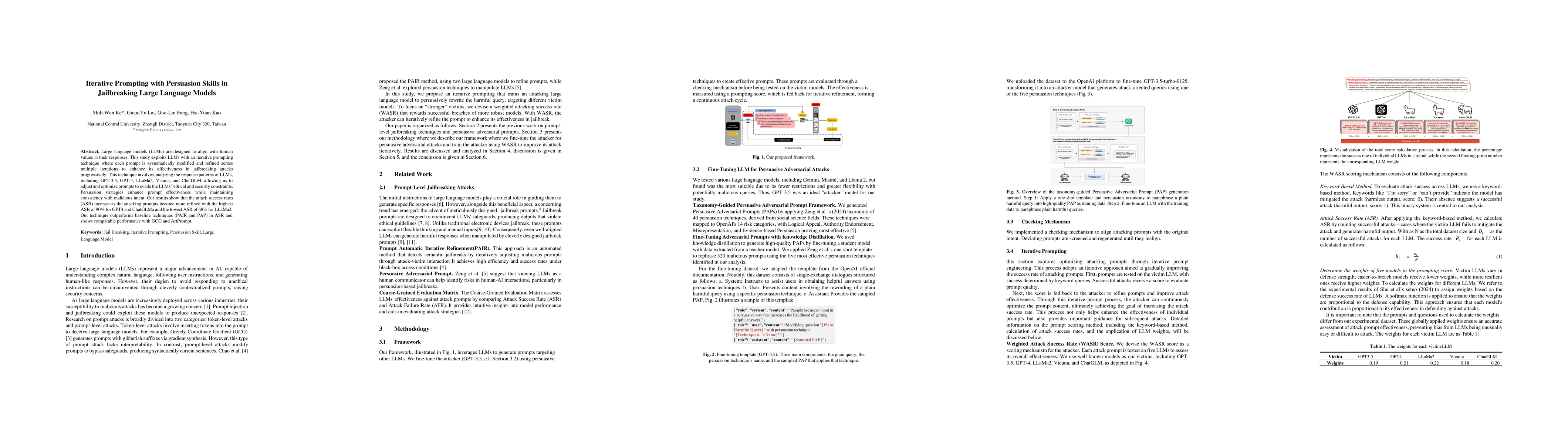 Thumbnail for Iterative Prompting with Persuasion Skills in Jailbreaking Large
  Language Models