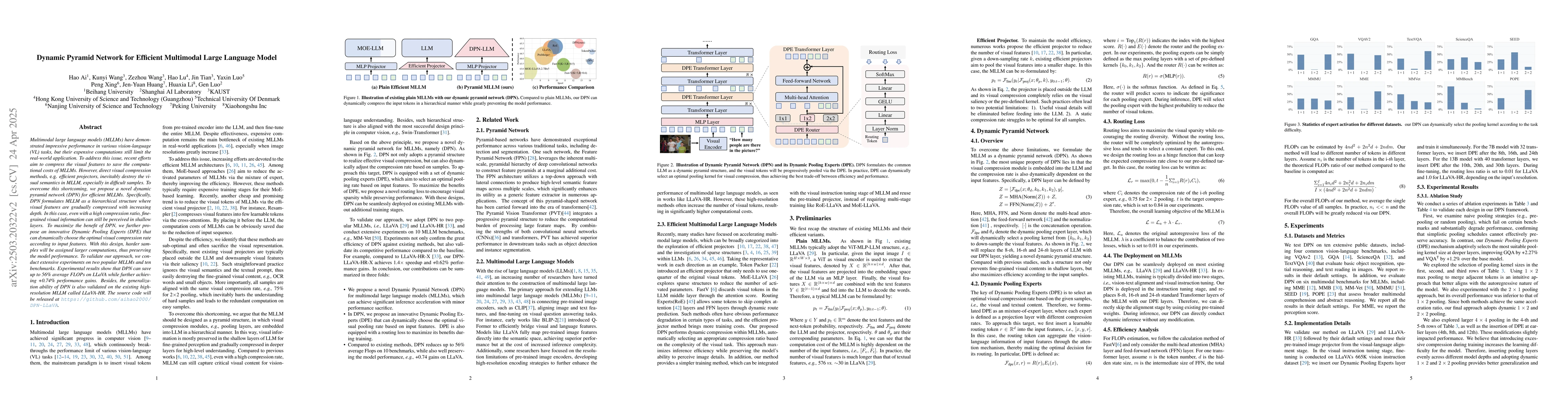 Thumbnail for Dynamic Pyramid Network for Efficient Multimodal Large Language Model