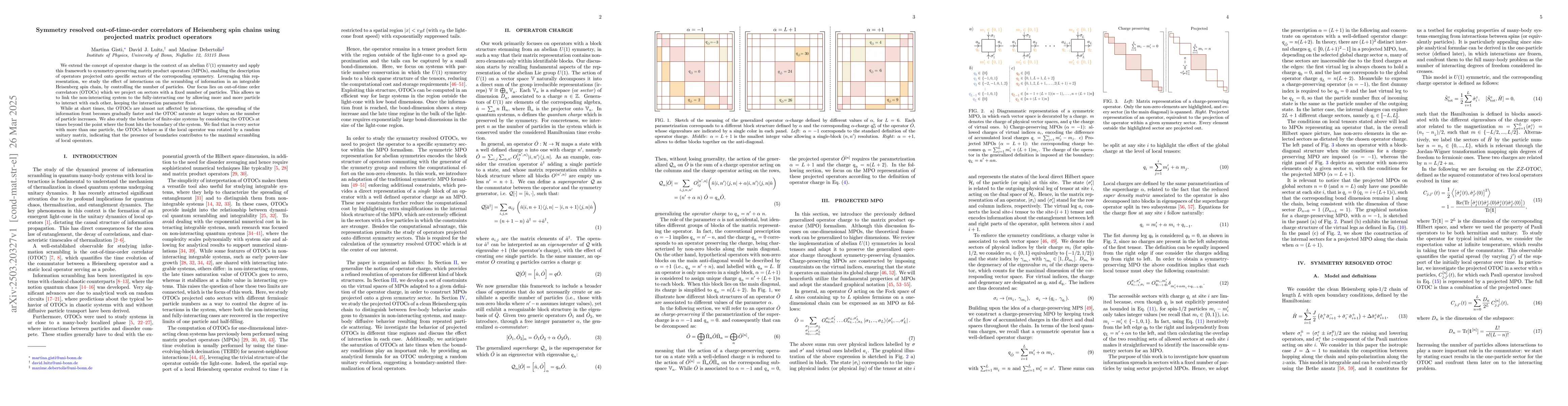 Thumbnail for Symmetry resolved out-of-time-order correlators of Heisenberg spin
  chains using projected matrix product operators