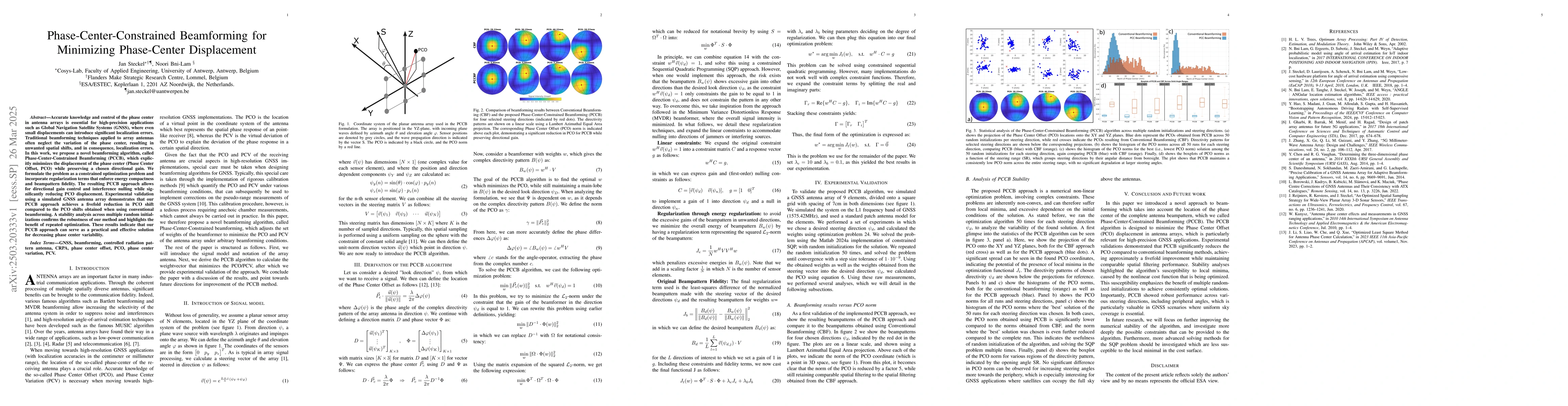 Thumbnail for Phase-Center-Constrained Beamforming for Minimizing Phase-Center
  Displacement