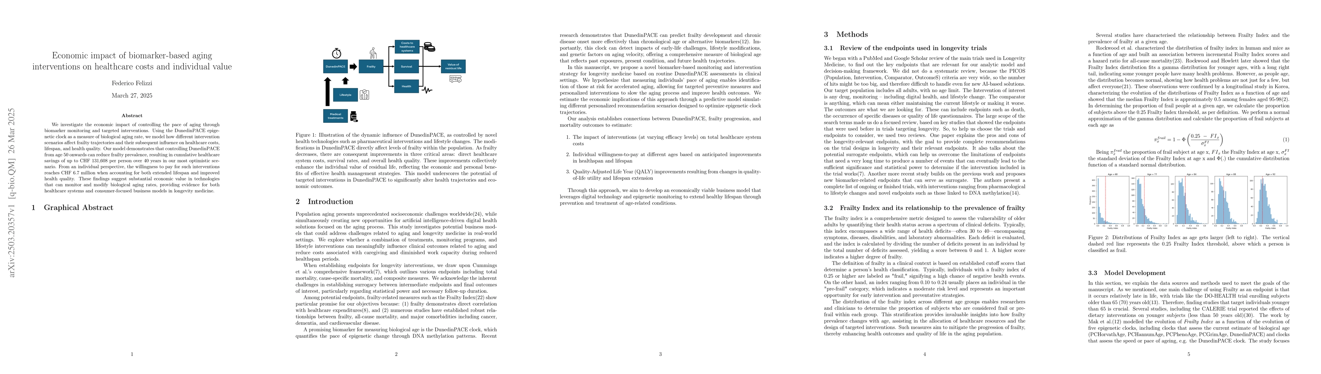 Thumbnail for Economic impact of biomarker-based aging interventions on healthcare
  costs and individual value