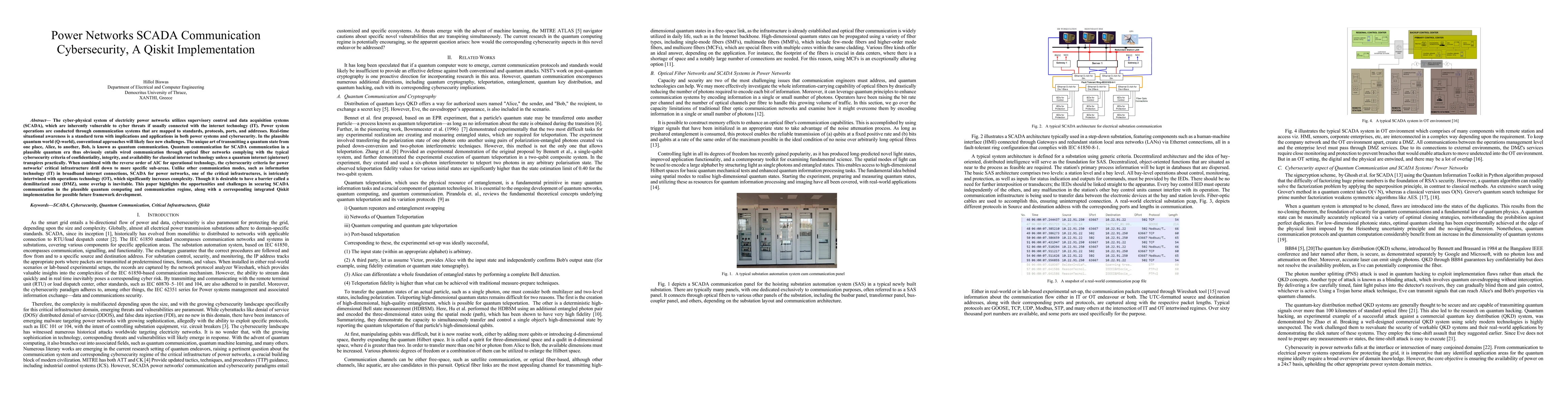 Thumbnail for Power Networks SCADA Communication Cybersecurity, A Qiskit
  Implementation