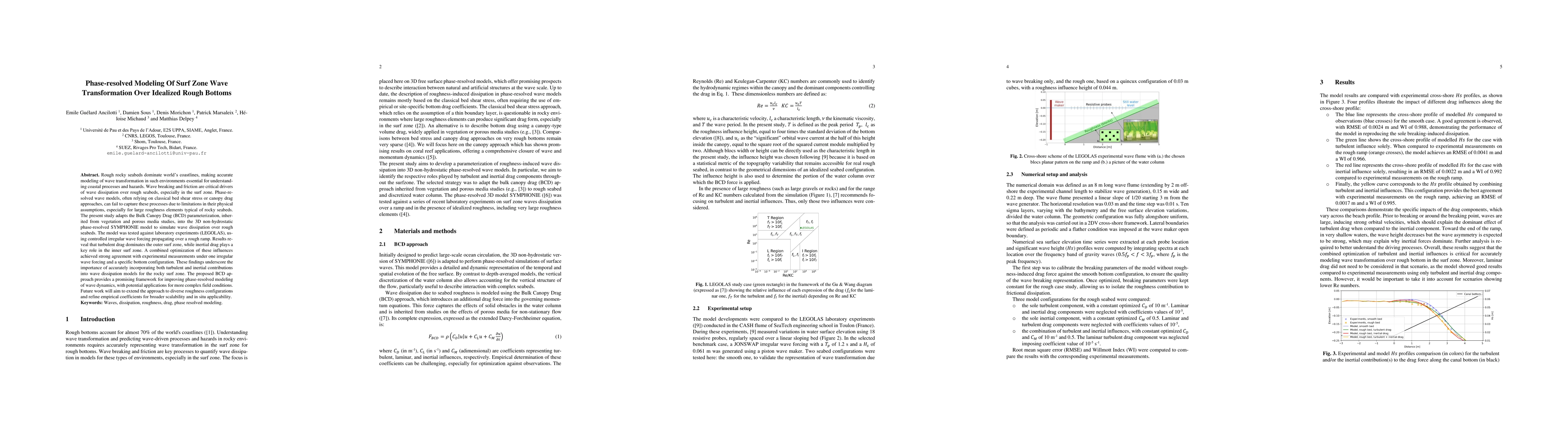 Thumbnail for Phase-resolved Modeling Of Surf Zone Wave Transformation Over Idealized
  Rough Bottoms