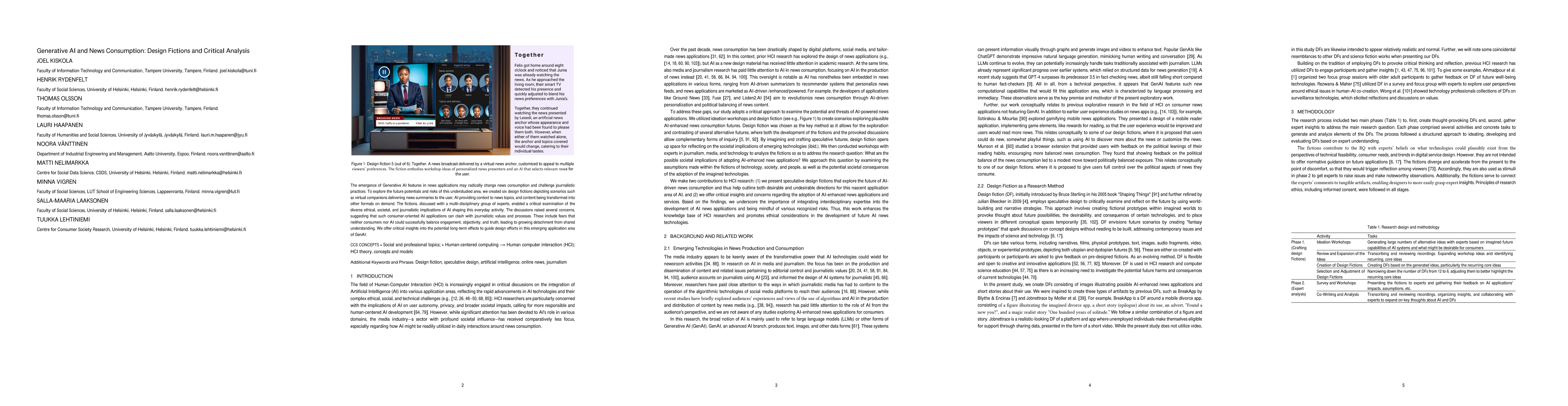 Thumbnail for Generative AI and News Consumption: Design Fictions and Critical
  Analysis