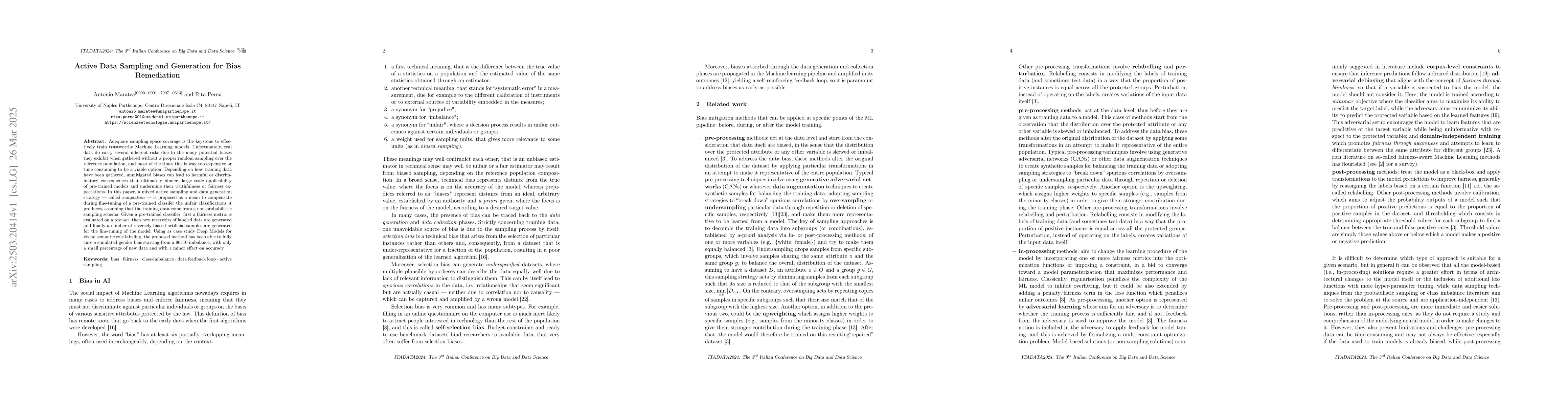 Thumbnail for Active Data Sampling and Generation for Bias Remediation