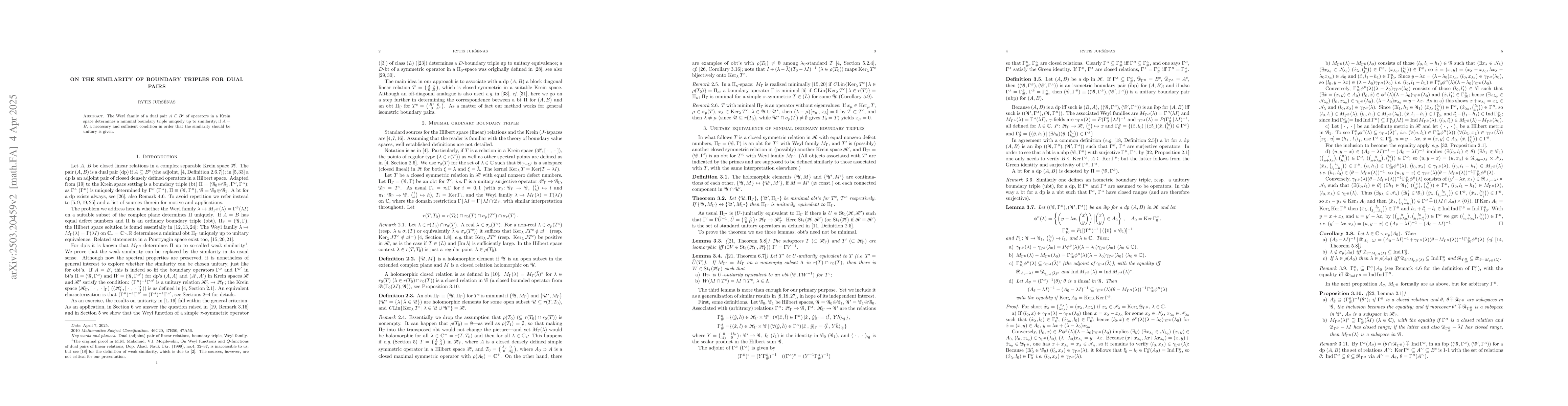 Thumbnail for On the similarity of boundary triples for dual pairs