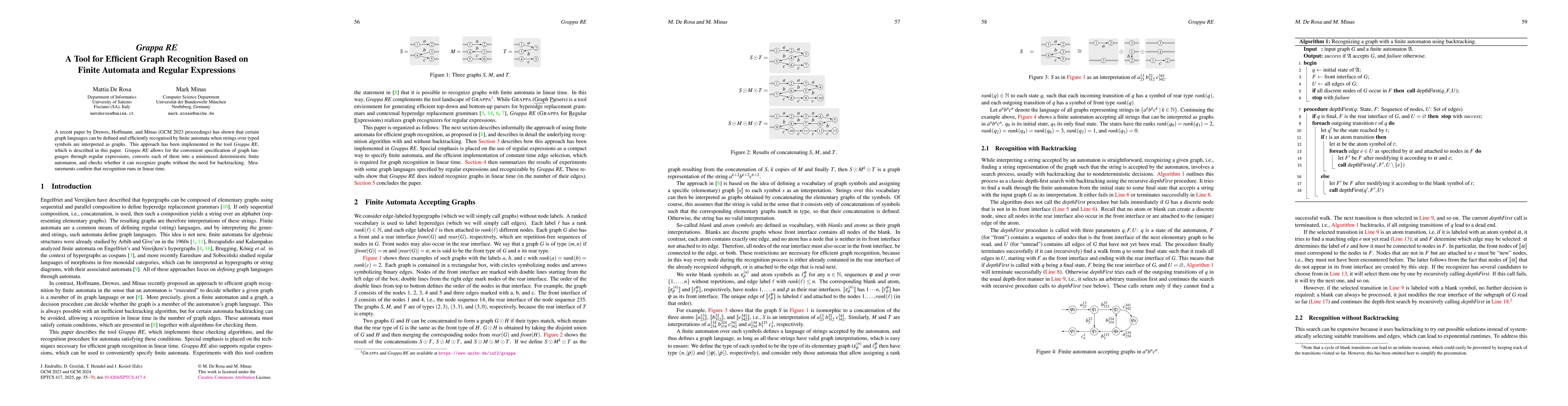 Thumbnail for GrappaRE -- A Tool for Efficient Graph Recognition Based on Finite
  Automata and Regular Expressions